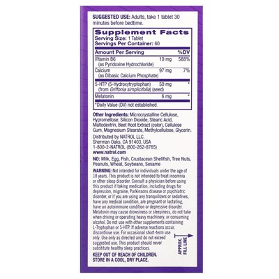 Natrol, Melatonin + 5-HTP, Sleep Advanced, 60 Dual Layer Tablets