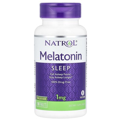 Natrol, melatonina, 1 mg, 180 tabletek