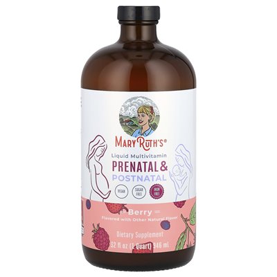 Maryruth's, Liquid Multivitamin Prenatal & Postnatal, Berry, 32 Fl Oz (946 ml) Maryruth's, Liquid Multivitamin Prenatal & Postnatal, Berry, 32 Fl Oz (946 ml)