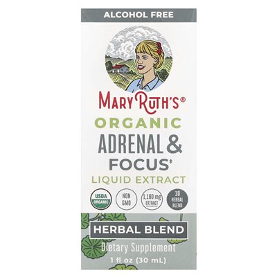 Maryruth's, Organic, Adrenal & Focus Fluids, Alcohol Free, 1 fl oz (30 ml)