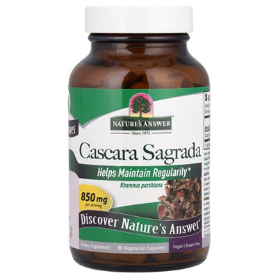 Odpowiedź natury, Cascara Sagrada, 850 mg, 90 kapsułek wegetariańskich (425 mg na kapsułkę)