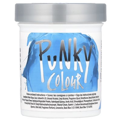 Kolor punkowy, półtrwałe kondycjonowanie włosów, laguny niebieski, 3,5 fl oz (100 ml)
