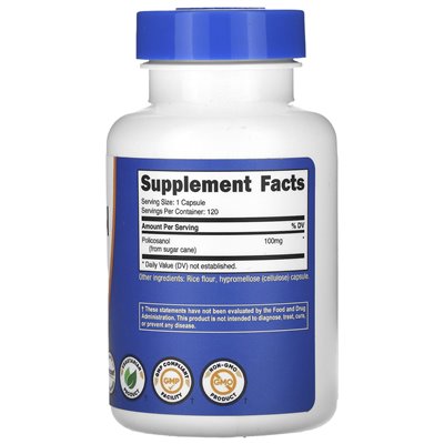 Nutricost, Policosanol, 100 mg, 120 Capsules Nutricost, Policosanol, 100 mg, 120 Capsules