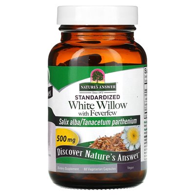 Nature's Answer, Weidenfieber, 500 mg, 60 vegetarische Kapseln