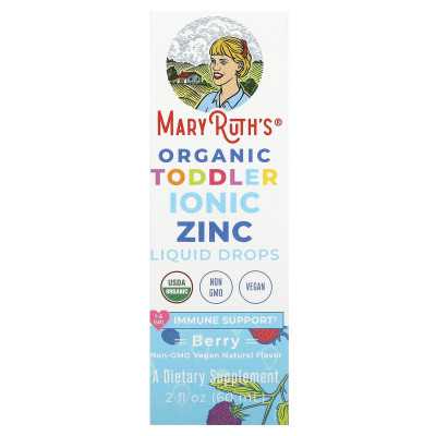 Maryruth's, Organic Toddler Ionic Ionic Cynk Liquid Drops, 1-3 lata, Berry, 2 Fl Oz (60 ml) Maryruth's, Organic Toddler Ionic Ionic Cynk Liquid Drops, 1-3 lata, Berry, 2 Fl Oz (60 ml)