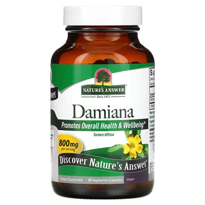 Nature's Answer, Damiana, 90 Wegetariańskich Kapsułek Nature's Answer, Damiana, 90 Wegetariańskich Kapsułek