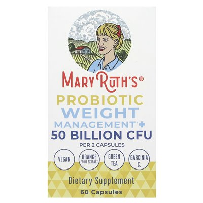 Maryruth's, Probiotyczna waga+ zarządzanie, 50 miliardów CFU, 60 kapsułek