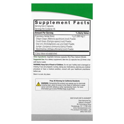 Nature's Answer, Bladdex, 1000 mg, 90 vegetarische Kapseln (500 mg pro Kapsel)