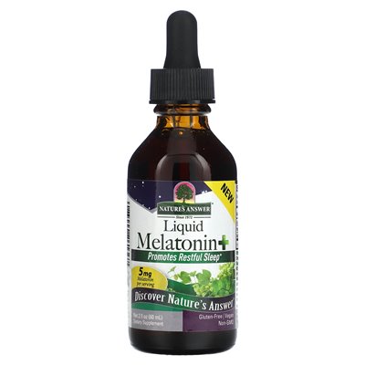 Odpowiedź natury, płynna melatonina+, naturalna wanilia i krem pomarańczowy, 5 mg, 2 fl oz (60 ml) Odpowiedź natury, płynna melatonina+, naturalna wanilia i krem pomarańczowy, 5 mg, 2 fl oz (60 ml)