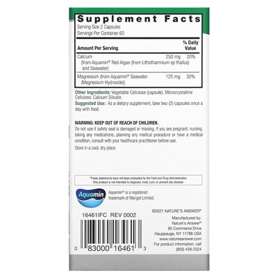 Nature's Answer, Marine Cal-Mag, 120 Vegetarian Capsules
