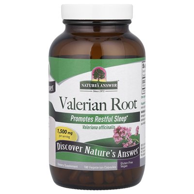 Nature's Answer, Valerian Root, 1500 mg, 180 Vegetarian Capsules (500 mg per capsule)