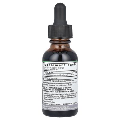 Odpowiedź natury, Black Cohosh, bez alkoholu, 40 mg, 1 fl oz (30 ml)