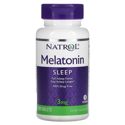 Natrol, melatonina, 3 mg, 120 tabletek