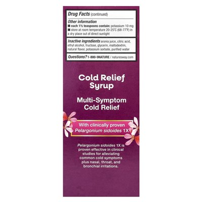 Nature's Way, Umcka, Cold Relief Syrop, Ages 1+, Cherry, 4 fl oz (120 ml) Nature's Way, Umcka, Cold Relief Syrop, Ages 1+, Cherry, 4 fl oz (120 ml)