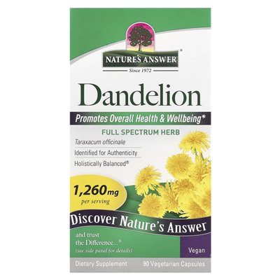 Nature's Answer, Dandelion, 1,260 mg, 90 Vegetarian Capsules (420 mg per capsule)