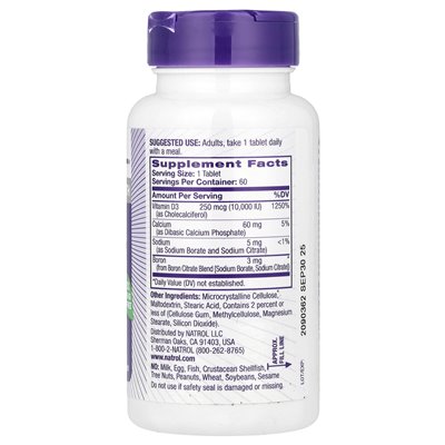 Natrol, witamina D3, Bone & Joint Health, 10 000 IU, 60 tabletek Natrol, witamina D3, Bone & Joint Health, 10 000 IU, 60 tabletek