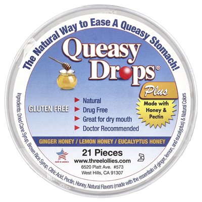 Preggie, Queasy Drops® Plus, różne miód, 21 sztuk