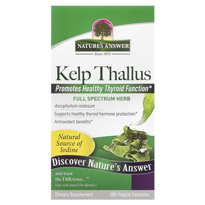 Nature's Answer, Kelp Thallus, 100 Vegetarian Capsules