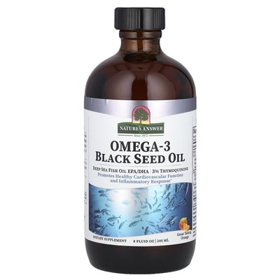 Nature's Answer, Omega-3 Black Seeded Oil, Orange, 8 Fl Oz (240 ml)