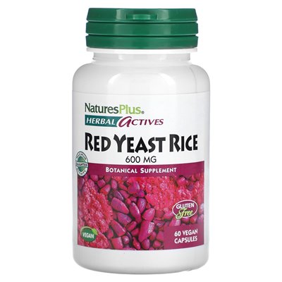 Naturesplus, Herbal Actives, Rote Hefe, 600 mg, 60 vegane Kapseln