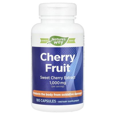 Nature's Way, wiśni, słodki ekstrakt z wiśni, 1000 mg, 180 kapsułek (500 mg na kapsułkę)