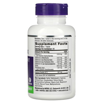 Natrol, Kompleks B, Szybko Rozpuszczalny, Kokosowy, 90 Tabletek Natrol, Kompleks B, Szybko Rozpuszczalny, Kokosowy, 90 Tabletek