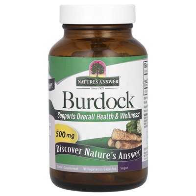 Odpowiedź natury, Burdock, 500 mg, 90 kapsułek wegetariańskich Odpowiedź natury, Burdock, 500 mg, 90 kapsułek wegetariańskich