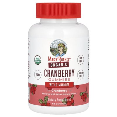 Maryruth's, Organic Cranberry Gummies z D-Mannose, 60 gumzy