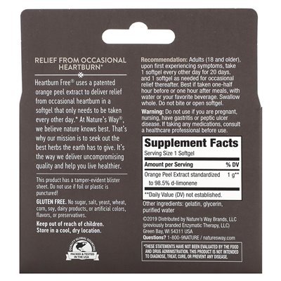 Nature's Way, zgaga, 1000 mg, 10 softgels