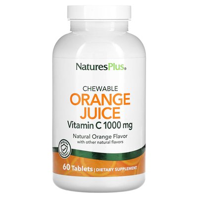Naturesplus, kaubarer Orangensaft, Vitamin C, natürliche Orange, 1000 mg, 60 Tabletten