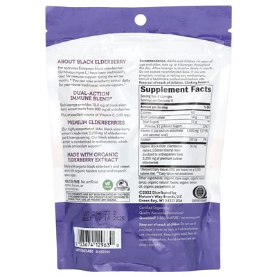 Nature's Way, Sambucus Erom Erom, Vitamin C-Lutschtabletten, Tropisch, 24 Soutanen