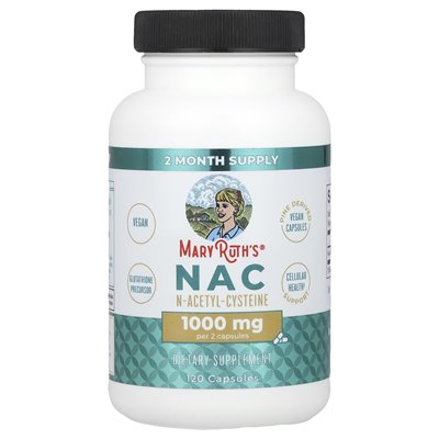Maryruth's, NAC, 1000 mg, 120 kapsułek (500 mg na kapsułkę)