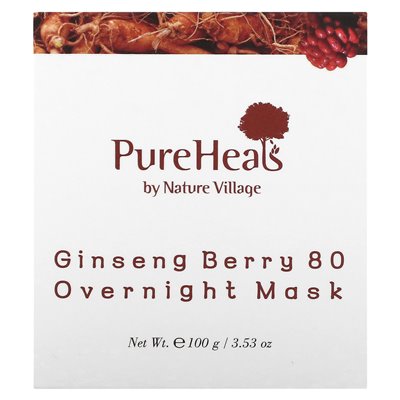 Pureheals, żeń -szeń Berry 80 przez noc, maska ​​piękności, 3,53 uncji (100 g)