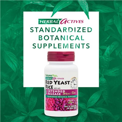 Naturesplus, Herbal Actives, Red Drożdże, 600 mg, 60 mini-tabletów (300 mg na tablet) Naturesplus, Herbal Actives, Red Drożdże, 600 mg, 60 mini-tabletów (300 mg na tablet)
