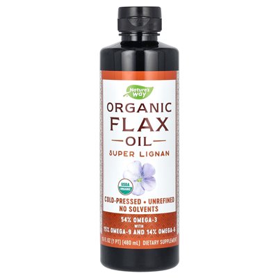Nature's Way, Organiczny olej lniany, Super Lignan, 16 fl oz (480 ml) Nature's Way, Organiczny olej lniany, Super Lignan, 16 fl oz (480 ml)