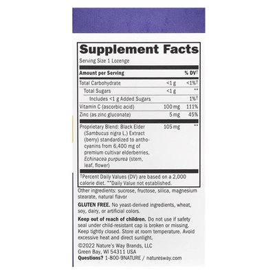 Nature's Way, Sambucus Emanberberry, Lozenges immuns, 30 ssaków Nature's Way, Sambucus Emanberberry, Lozenges immuns, 30 ssaków