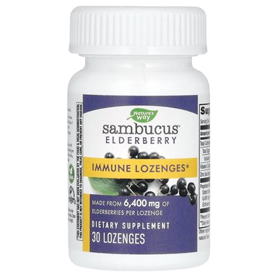 Nature's Way, Sambucus Emanberberry, Lozenges immuns, 30 ssaków Nature's Way, Sambucus Emanberberry, Lozenges immuns, 30 ssaków