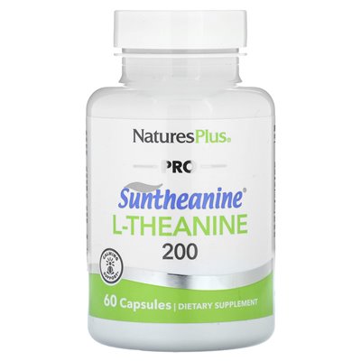 NaturesPlus, Pro, Suntheanine L-Theanine 200, 100 mg, 60 Capsules NaturesPlus, Pro, Suntheanine L-Theanine 200, 100 mg, 60 Capsules