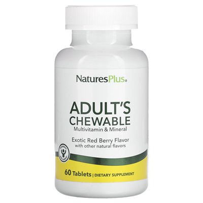 Naturesplus, Adult Multivitamin & Mineral, Exotic Red Berry, 60 Tablets