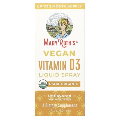 Maryruth's, wegańska witamina D3 Spray, niezmienowany, 1 fl oz (30 ml)