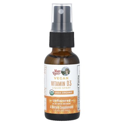 Maryruth's, wegańska witamina D3 Spray, niezmienowany, 1 fl oz (30 ml)
