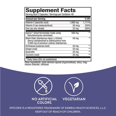 Nature's Way, Sambucus Advanced immun, 80 kapsułek
