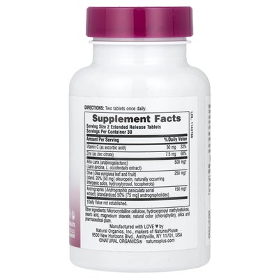 Naturesplus, Herbal Actives, Extended Release Tri-Immune ™, 60 tabletek
