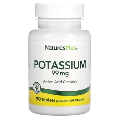 Naturesplus, potas, 99 mg, 90 tabletek