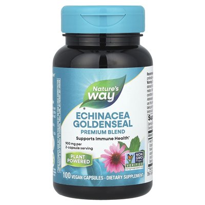 Nature's Way, Echinacea Gelbwurzel, 100 vegane Kapseln
