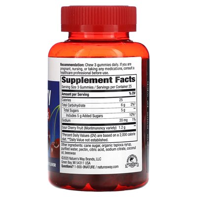 Nature's Way, Sauerkirsche, Ultra Gummy, Kirsche, 1200 mg, 75 Gummibärchen (400 mg in Gummibärchen)