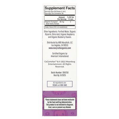 Maryruth's, Cocomelon, Toddler Elderberry Liquid Drops, 1-3 lata, Blueberry & Raspberry, 1 Fl Oz (30 ml) Maryruth's, Cocomelon, Toddler Elderberry Liquid Drops, 1-3 lata, Blueberry & Raspberry, 1 Fl Oz (30 ml)
