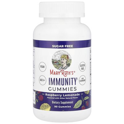 Maryruth's, Immunity Gummies, Raspberry Lemonade, 90 gumzy