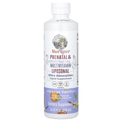 Maryruth's, Prenatal &amp Postnatal Multiwitamin, Orange wanilia, 15.22 Fl Oz (450 ml)