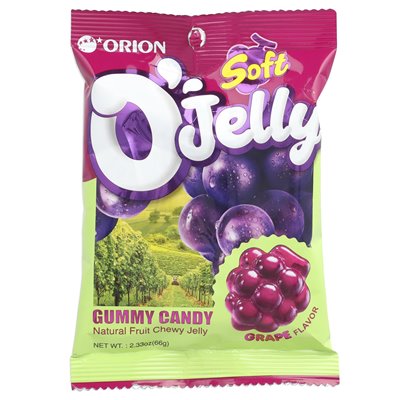 Orion, Soft O'Jelly Gummy Candy, winogrona, 2,33 uncji (66 g)